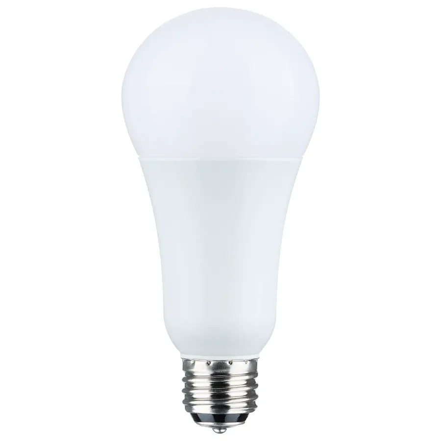 5/14/20 Watt A21 LED - 3-Way Lamp - White Finish - 2700K CCT - Medium Double Contact Base - 120 Volt - Image 1
