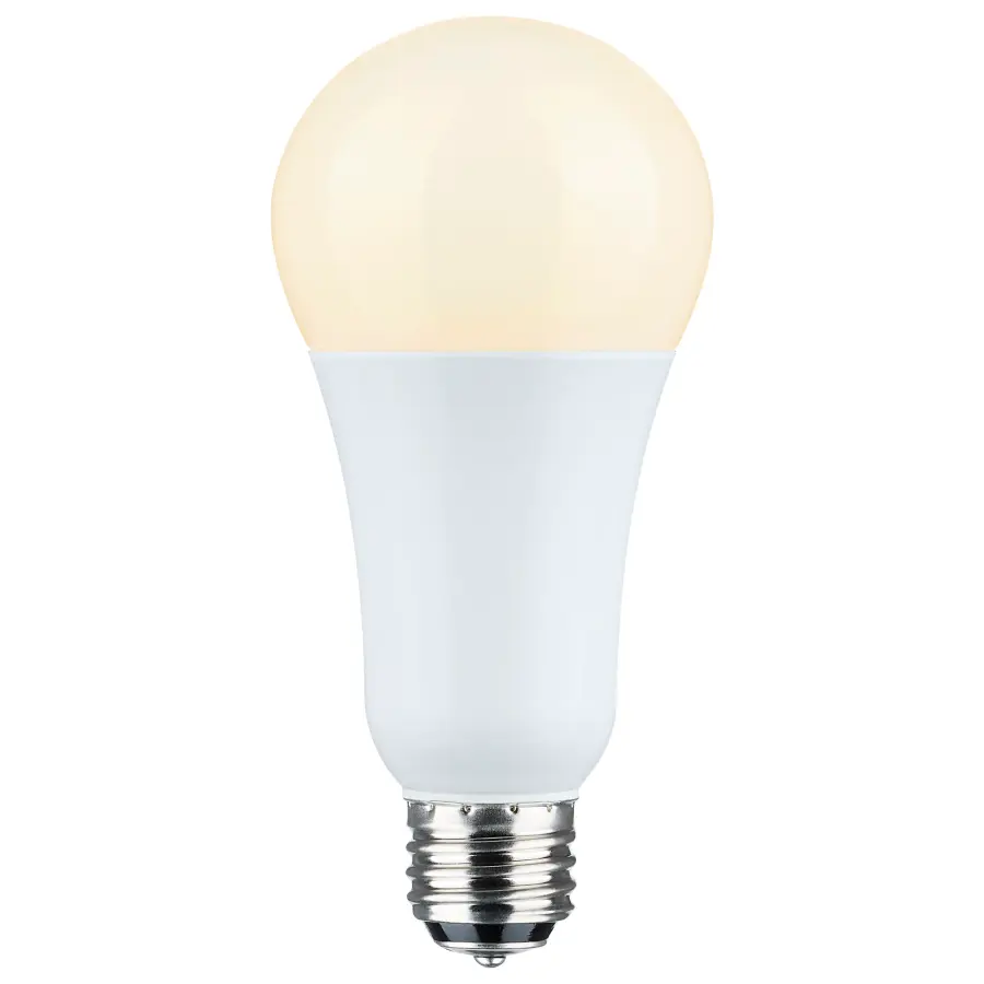 5/14/20 Watt A21 LED - 3-Way Lamp - White Finish - 2700K CCT - Medium Double Contact Base - 120 Volt - Image 2