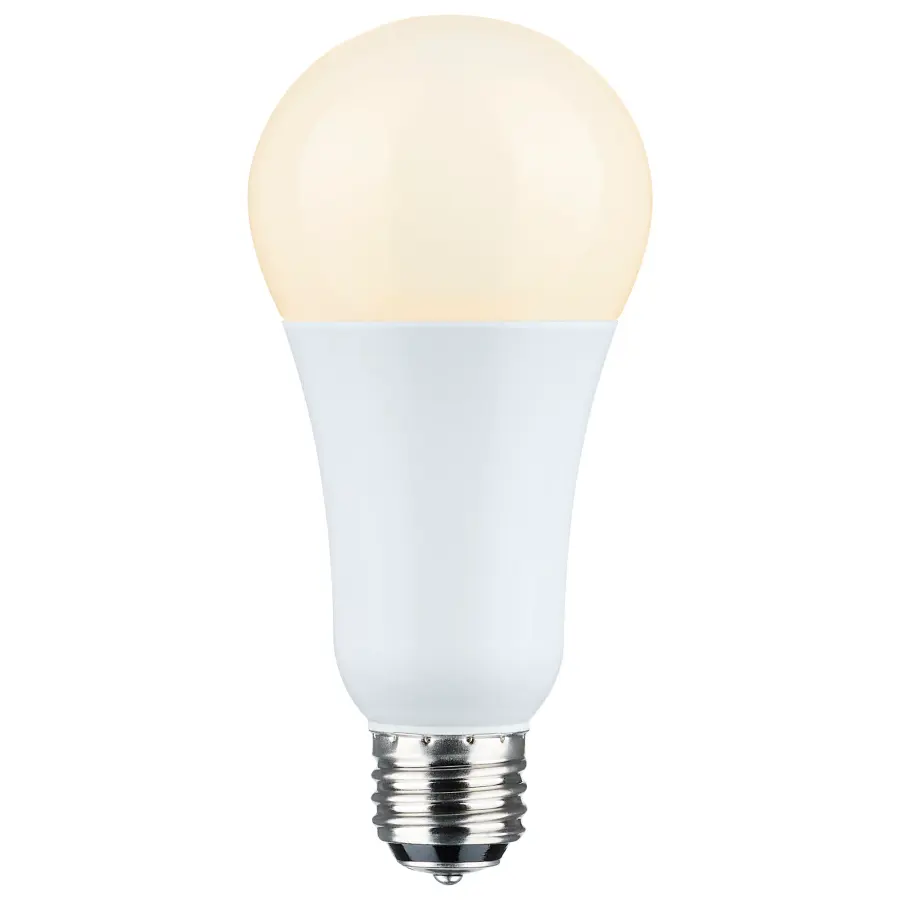 5/14/20 Watt A21 LED - 3-Way Lamp - White Finish - 3000K CCT - Medium Double Contact Base - 120 Volt - Image 2