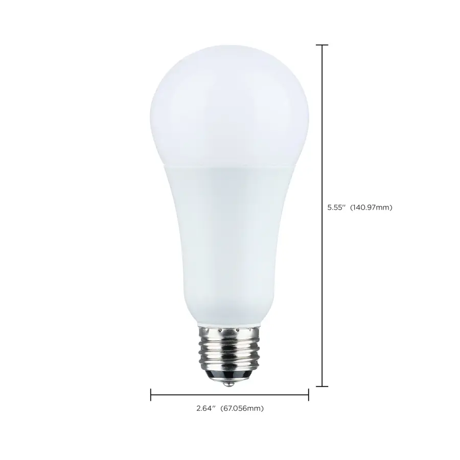 5/14/20 Watt A21 LED - 3-Way Lamp - White Finish - 4000K CCT - Medium Double Contact Base - 120 Volt - Image 9