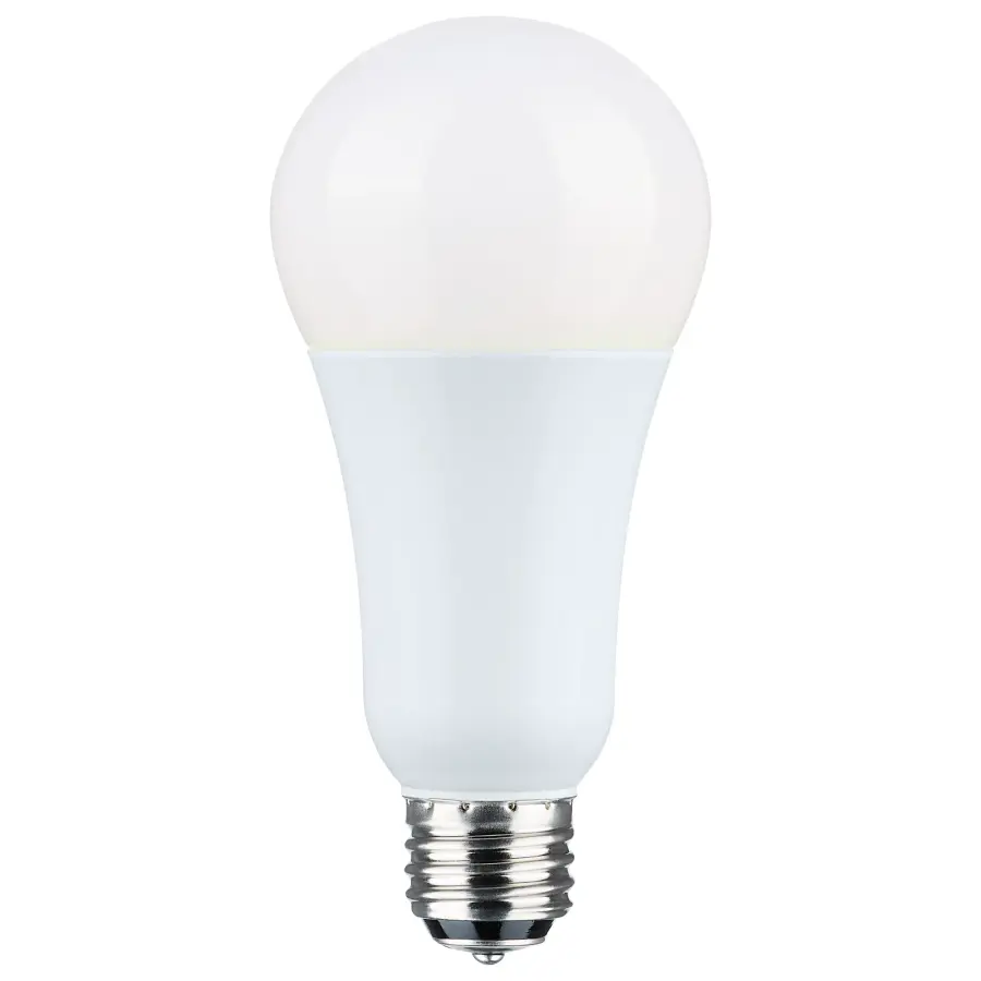 5/14/20 Watt A21 LED - 3-Way Lamp - White Finish - 5000K CCT - Medium Double Contact Base - 120 Volt - Image 2