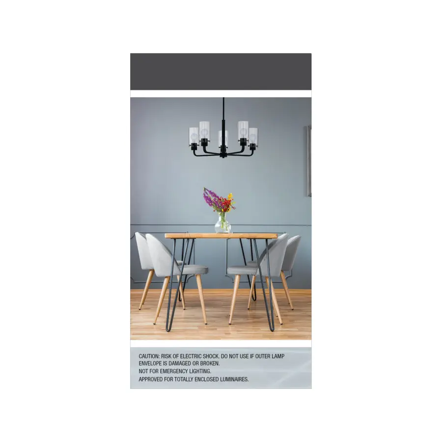 6 Watt LED - Reminiscent - Flex Gray Coil Filament - A19 - Medium Base - 2700K CCT - Clear - 120 Volt - Image 7