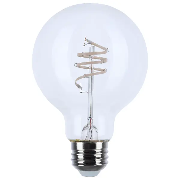 6 Watt LED - Reminiscent - Flex Gray Coil Filament - G25 - Medium Base - 2700K CCT - Clear - 120 Volt - Image 1