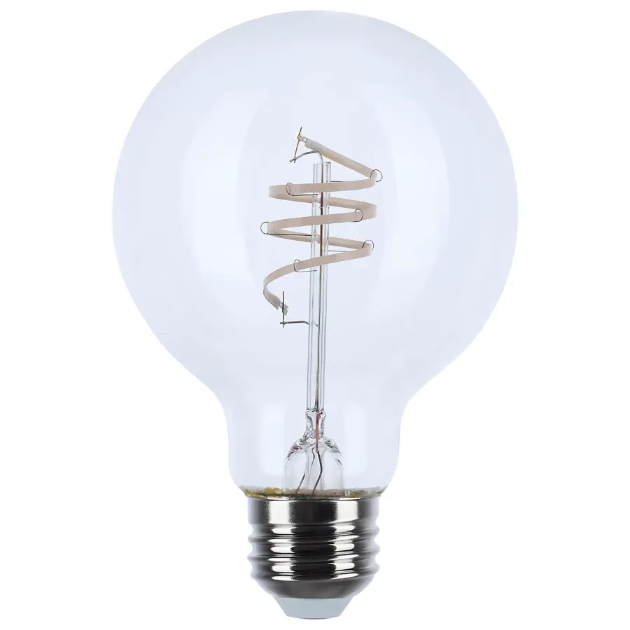 6 Watt LED - Reminiscent - Flex Gray Coil Filament - G25 - Medium Base - 2700K CCT - Clear - 120 Volt - Image 1
