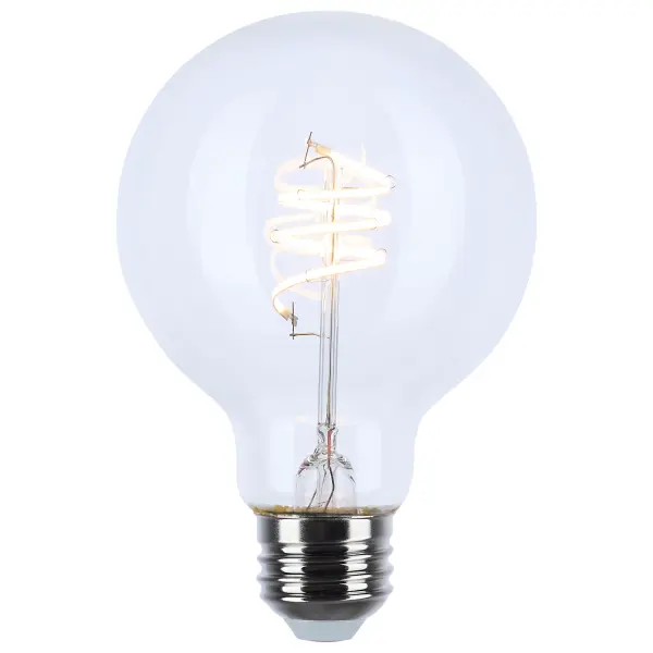 6 Watt LED - Reminiscent - Flex Gray Coil Filament - G25 - Medium Base - 2700K CCT - Clear - 120 Volt - Image 2