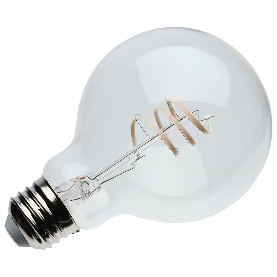 6 Watt LED - Reminiscent - Flex Gray Coil Filament - G25 - Medium Base - 2700K CCT - Clear - 120 Volt - Image 3