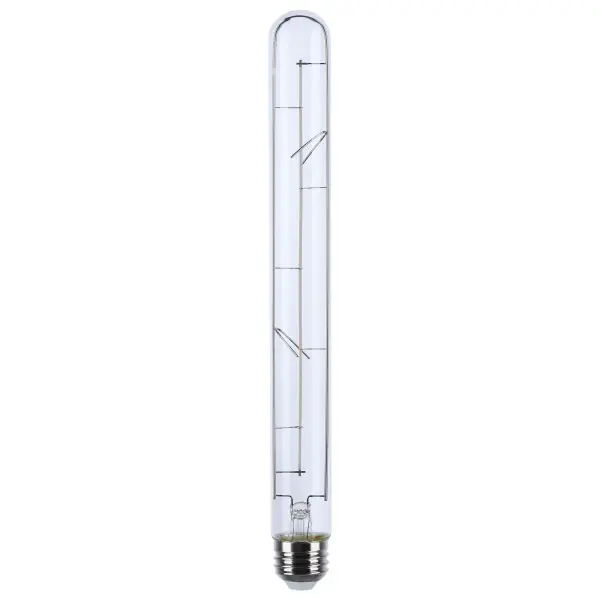 6 Watt LED - Reminiscent - Flex Gray Straight Filament - T9 - Medium Base - 2700K CCT - Clear - 120 Volt - Image 1