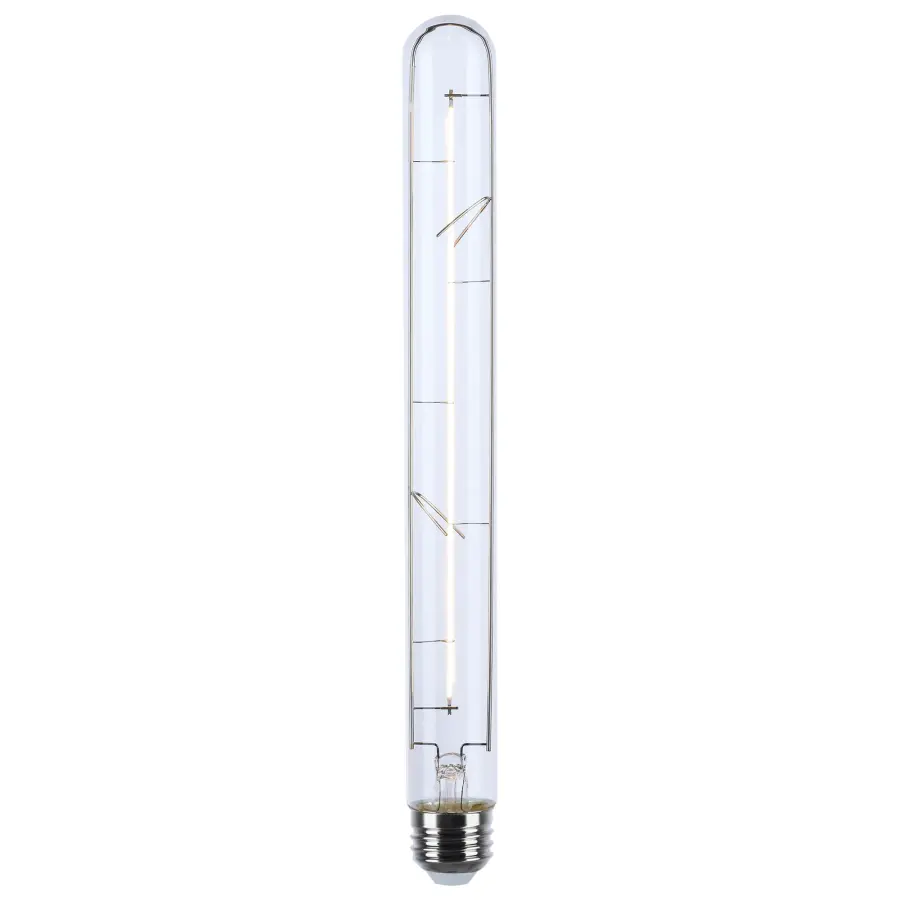 6 Watt LED - Reminiscent - Flex Gray Straight Filament - T9 - Medium Base - 2700K CCT - Clear - 120 Volt - Image 2