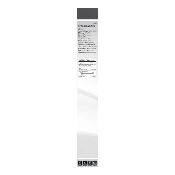 6 Watt LED - Reminiscent - Flex Gray Straight Filament - T9 - Medium Base - 2700K CCT - Clear - 120 Volt - Image 6