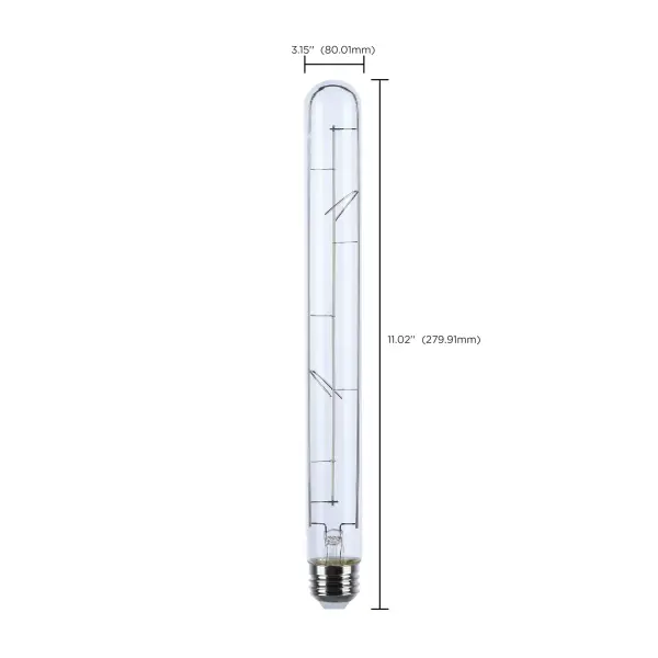 6 Watt LED - Reminiscent - Flex Gray Straight Filament - T9 - Medium Base - 2700K CCT - Clear - 120 Volt - Image 10