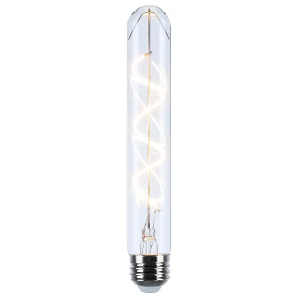 6 Watt LED - Reminiscent - Flex Gray Coil Filament - T9 - Medium Base - 2700K CCT - Clear - 120 Volt - Image 2
