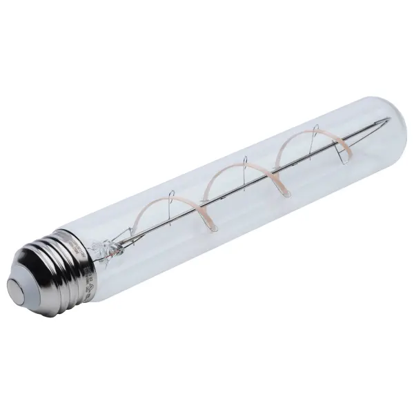 6 Watt LED - Reminiscent - Flex Gray Coil Filament - T9 - Medium Base - 2700K CCT - Clear - 120 Volt - Image 3