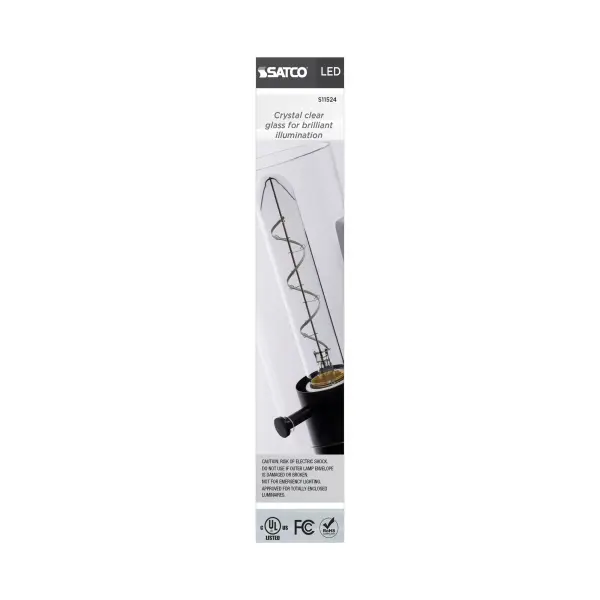 6 Watt LED - Reminiscent - Flex Gray Coil Filament - T9 - Medium Base - 2700K CCT - Clear - 120 Volt - Image 5