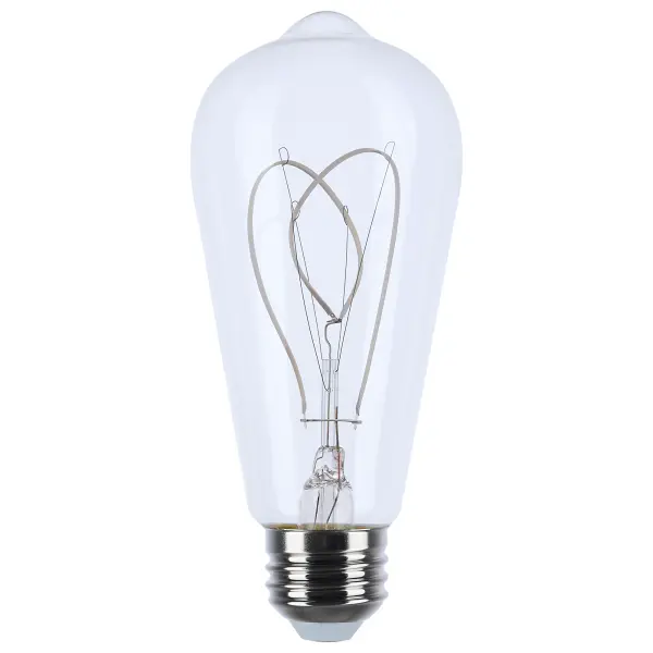 6 Watt LED - Reminiscent - Flex Gray Filament - ST19 Loop - Medium Base - 2700K CCT - Clear - 120 Volt - Image 1
