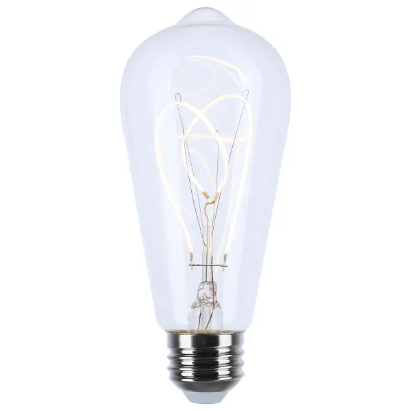 6 Watt LED - Reminiscent - Flex Gray Filament - ST19 Loop - Medium Base - 2700K CCT - Clear - 120 Volt - Image 2
