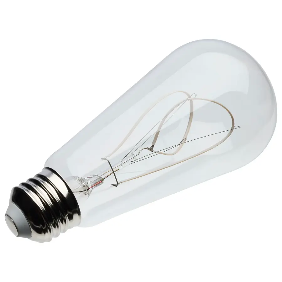 6 Watt LED - Reminiscent - Flex Gray Filament - ST19 Loop - Medium Base - 2700K CCT - Clear - 120 Volt - Image 3