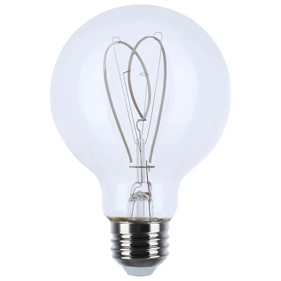 6 Watt LED - Reminiscent - Flex Gray Filament - G25 Loop - Medium Base - 2700K CCT - Clear - 120 Volt - Image 1