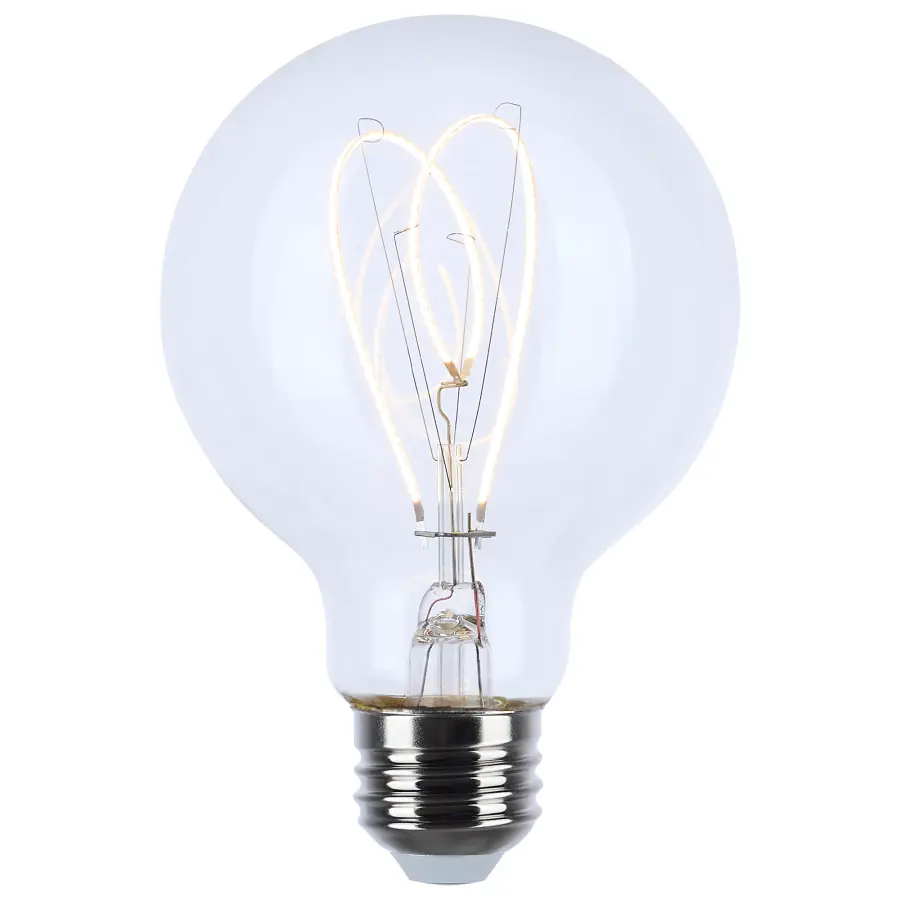 6 Watt LED - Reminiscent - Flex Gray Filament - G25 Loop - Medium Base - 2700K CCT - Clear - 120 Volt - Image 2