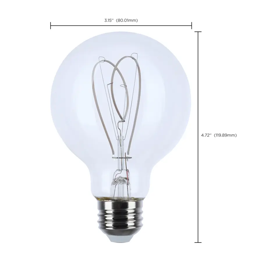 6 Watt LED - Reminiscent - Flex Gray Filament - G25 Loop - Medium Base - 2700K CCT - Clear - 120 Volt - Image 10