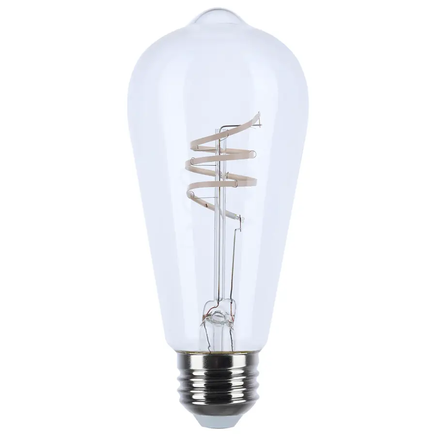 6 Watt ST19 LED - Reminiscent - Flex Gray Coil Filament - E26 - 3000K - 120 Volt - Image 1