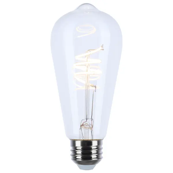 6 Watt ST19 LED - Reminiscent - Flex Gray Coil Filament - E26 - 3000K - 120 Volt - Image 2