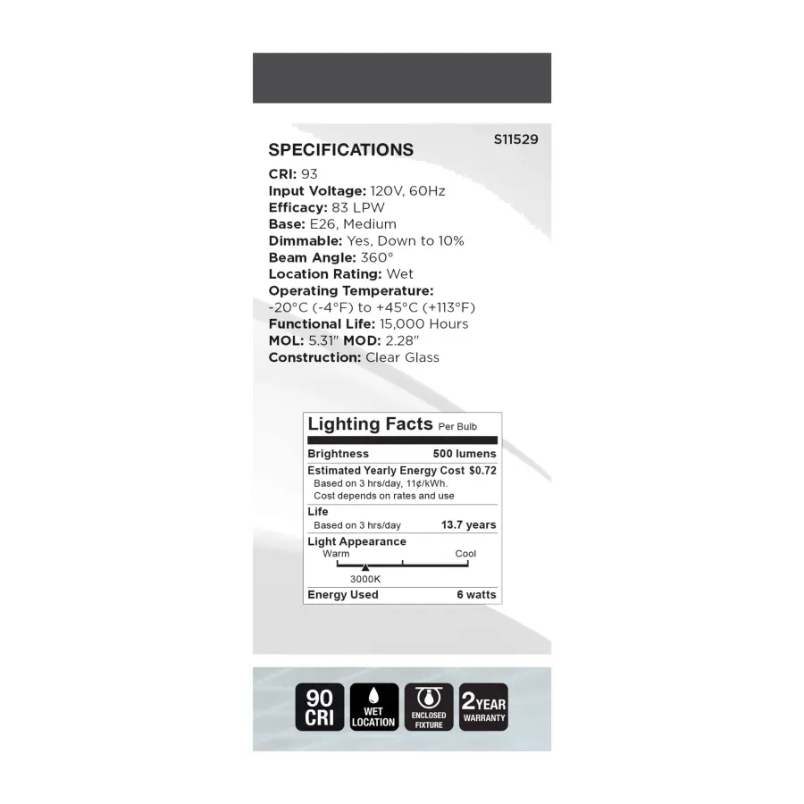 6 Watt ST19 LED - Reminiscent - Flex Gray Coil Filament - E26 - 3000K - 120 Volt - Image 8
