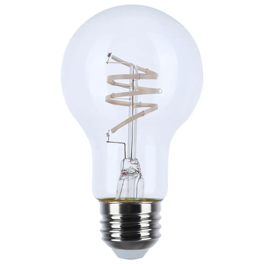 6 Watt A19 LED - Reminiscent - Flex Gray Coil Filament - E26 - 3000K - 120 Volt - Image 1
