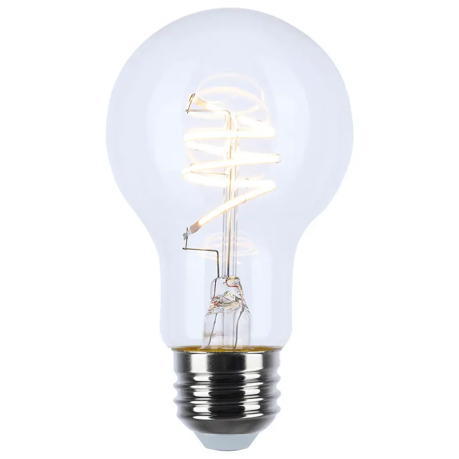 6 Watt A19 LED - Reminiscent - Flex Gray Coil Filament - E26 - 3000K - 120 Volt - Image 2