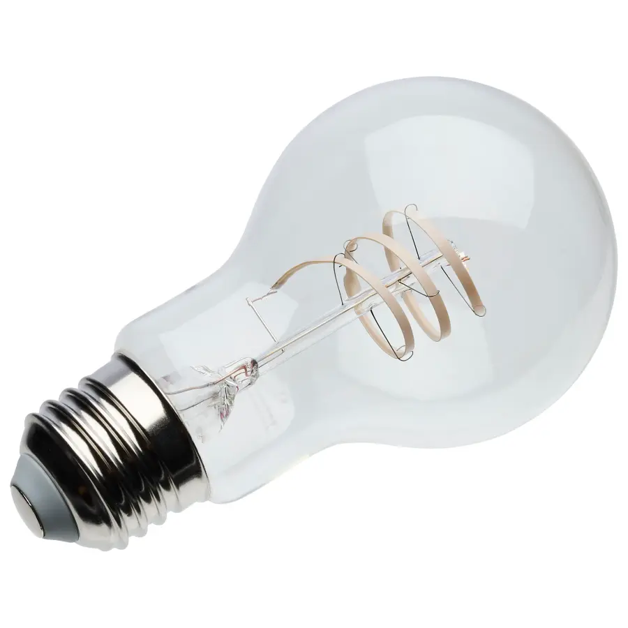 6 Watt A19 LED - Reminiscent - Flex Gray Coil Filament - E26 - 3000K - 120 Volt - Image 3