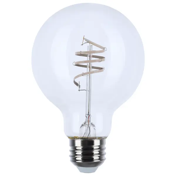 6 Watt G25 LED - Reminiscent - Flex Gray Coil Filament - E26 - 3000K - 120 Volt - Image 1