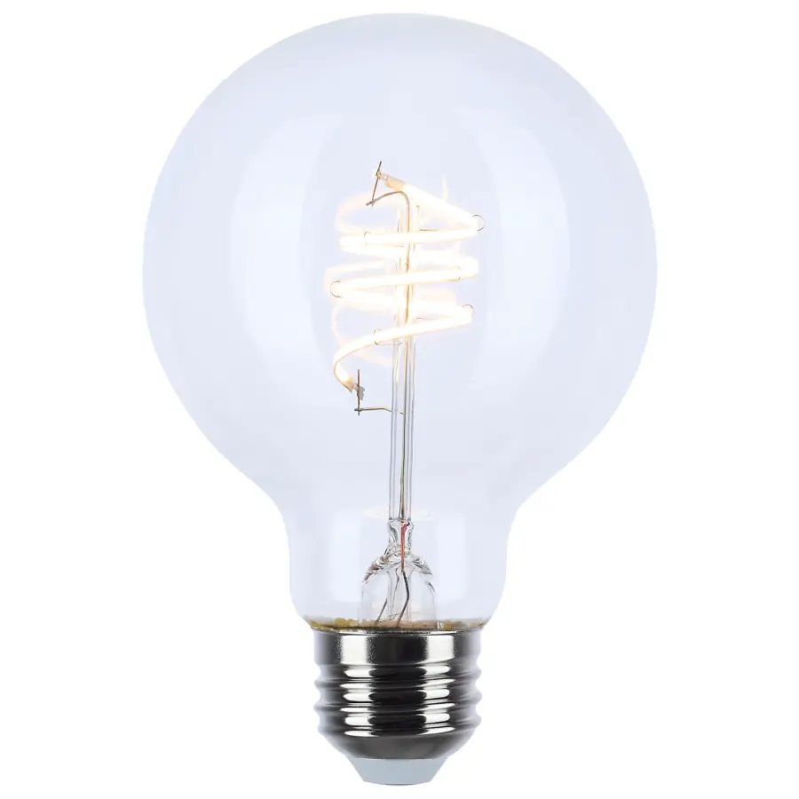 6 Watt G25 LED - Reminiscent - Flex Gray Coil Filament - E26 - 3000K - 120 Volt - Image 2