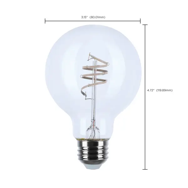 6 Watt G25 LED - Reminiscent - Flex Gray Coil Filament - E26 - 3000K - 120 Volt - Image 11