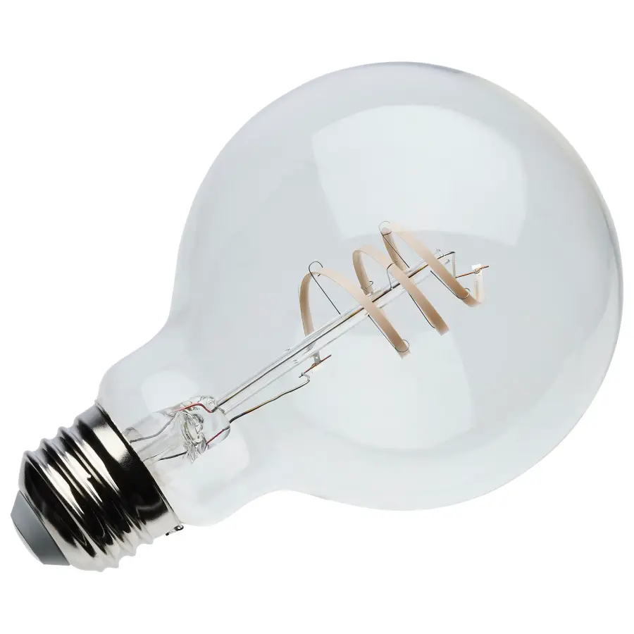 6 Watt G25 LED - Reminiscent - Flex Gray Coil Filament - E26 - 3000K - 120 Volt - Image 3