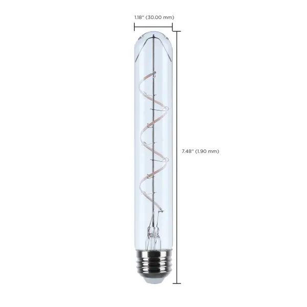 6 Watt T9 LED - Reminiscent - Flex Gray Coil Filament - E26 - 3000K - 120 Volt - Image 11