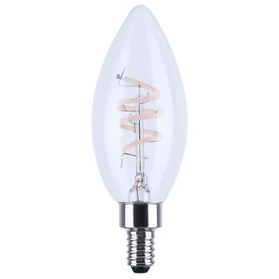 4 Watt B11 LED - Reminiscent - Flex Gray Coil Filament - E12 - 3000K - 120 Volt - Image 1