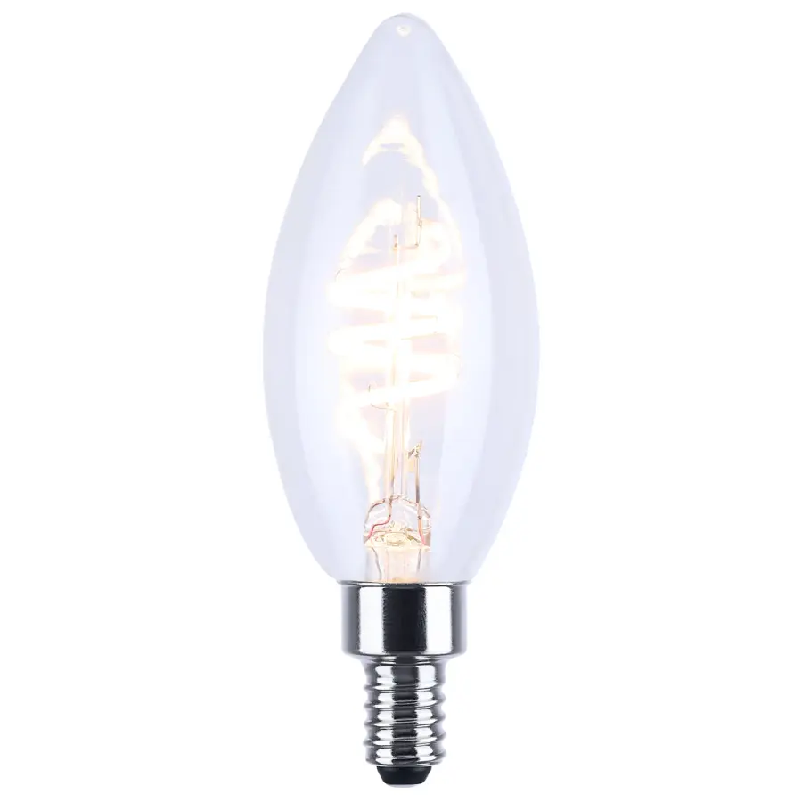 4 Watt B11 LED - Reminiscent - Flex Gray Coil Filament - E12 - 3000K - 120 Volt - Image 2