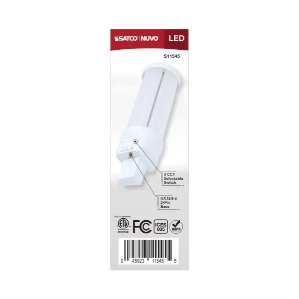 14 Watt LED PL - 27K/4K/5K CCT Selectable - GX32d-2 Base - 22W CFL Replacement - Type B Ballast Bypass - 120-277 Range Voltage - Image 6