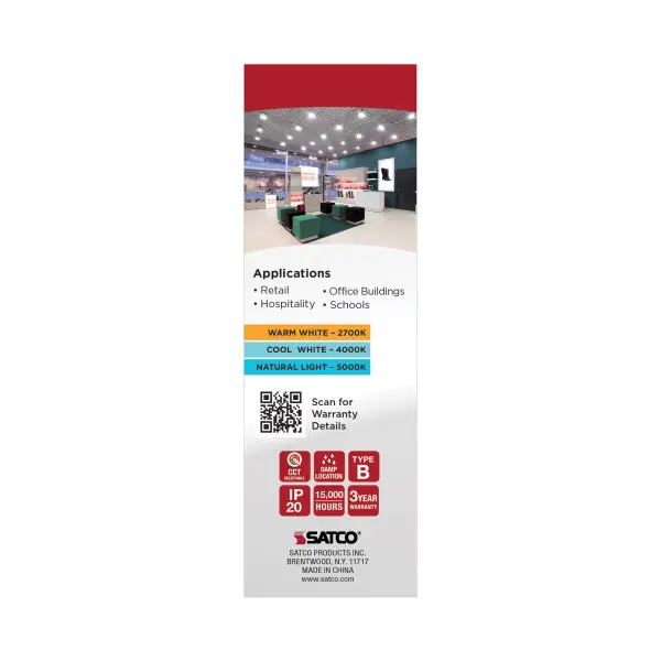 14 Watt LED PL - 27K/4K/5K CCT Selectable - GX32d-2 Base - 22W CFL Replacement - Type B Ballast Bypass - 120-277 Range Voltage - Image 8