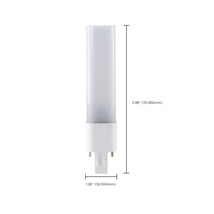 5.5 Watt LED PL 2-PIN Dual Mode - 2700K - 500 Lumens - GX23 base - 50000 Average rated hours - 120 deg. Beam Angle - Type A/B Ballast Dependent or Ballast Bypass - 120-277 Volt - Image 15