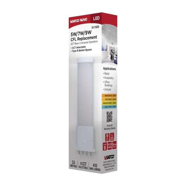 3.5 Watt - 2G7 Base - 27K/30K/35K/40K CCT Selectable - Frost Finish - Ballast Bypass - 120-277 Volt - Image 9