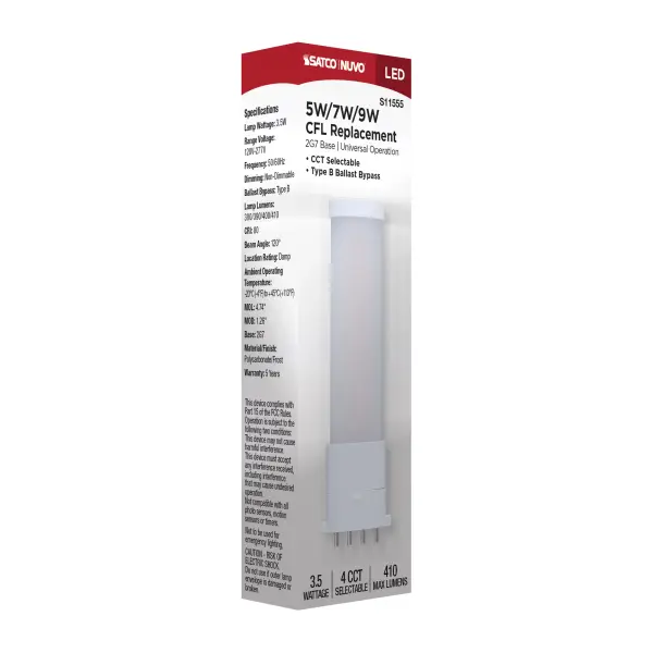 3.5 Watt - 2G7 Base - 27K/30K/35K/40K CCT Selectable - Frost Finish - Ballast Bypass - 120-277 Volt - Image 10