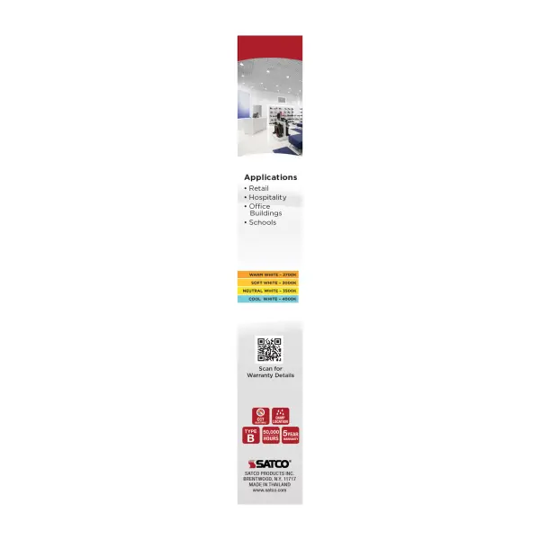 5.5 Watt - 2GX7 Base - 27K/30K/35K/40K CCT Selectable - Frost Finish - Ballast Bypass - 120-277 Volt - Image 7