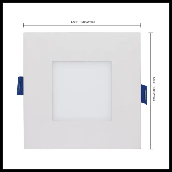 9 Watt - LED Direct Wire - Low Profile Downlight - 4 Inch Square - Starfish IOT - Tunable White and RGB - 120 Volt - 90 CRI - White Finish - Image 13