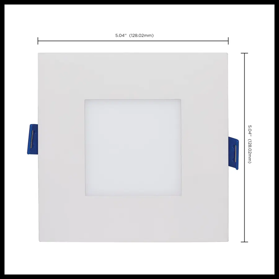 9 Watt - LED Direct Wire - Low Profile Downlight - 4 Inch Square - Starfish IOT - Tunable White and RGB - 120 Volt - 90 CRI - White Finish - Image 13