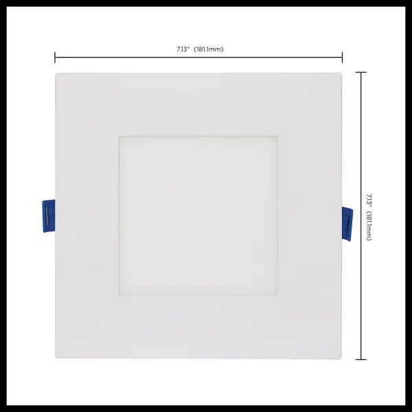 12 Watt - LED Direct Wire - Low Profile Downlight - 6 Inch Square - Starfish IOT - Tunable White and RGB - 120 Volt - 90 CRI - White Finish - Image 13