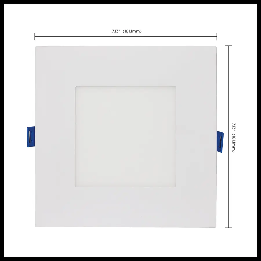 12 Watt - LED Direct Wire - Low Profile Downlight - 6 Inch Square - Starfish IOT - Tunable White and RGB - 120 Volt - 90 CRI - White Finish - Image 13
