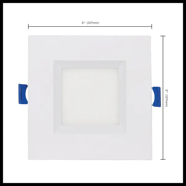 9 Watt - LED Direct Wire - Low Profile Regress Baffle Downlight - 4 Inch Square - Starfish IOT - Tunable White and RGB - 120 Volt - 90 CRI - White Finish - Image 13