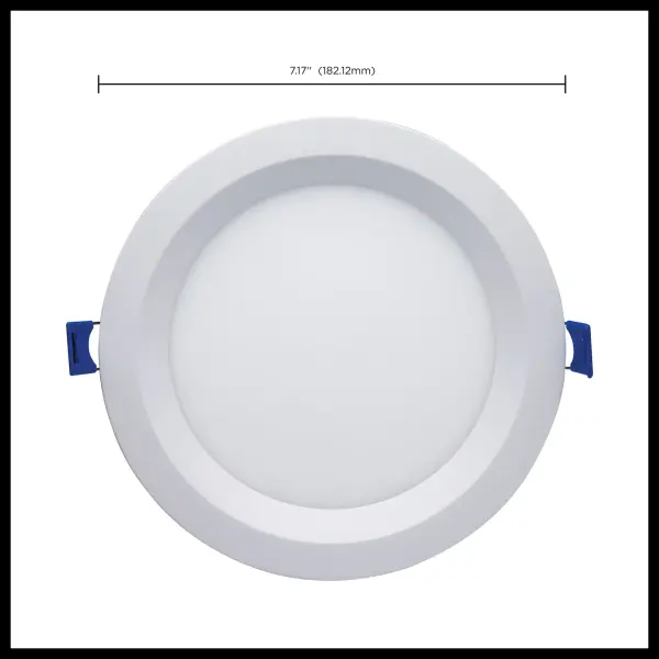 12 Watt - LED Direct Wire - Low Profile Regress Baffle Downlight - 6 Inch Round - Starfish IOT - Tunable White and RGB - 120 Volt - 90 CRI - White Finish - Image 13