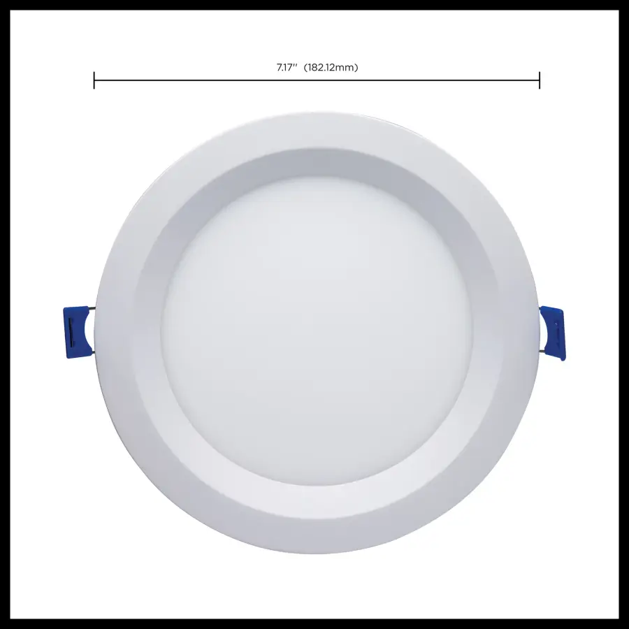 12 Watt - LED Direct Wire - Low Profile Regress Baffle Downlight - 6 Inch Round - Starfish IOT - Tunable White and RGB - 120 Volt - 90 CRI - White Finish - Image 13
