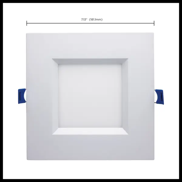 12 Watt - LED Direct Wire - Low Profile Regress Baffle Downlight - 6 Inch Square - Starfish IOT - Tunable White and RGB - 120 Volt - 90 CRI - White Finish - Image 13